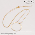 43423 Wholesale high-end lady jewelry simple design hoop pendant necklace